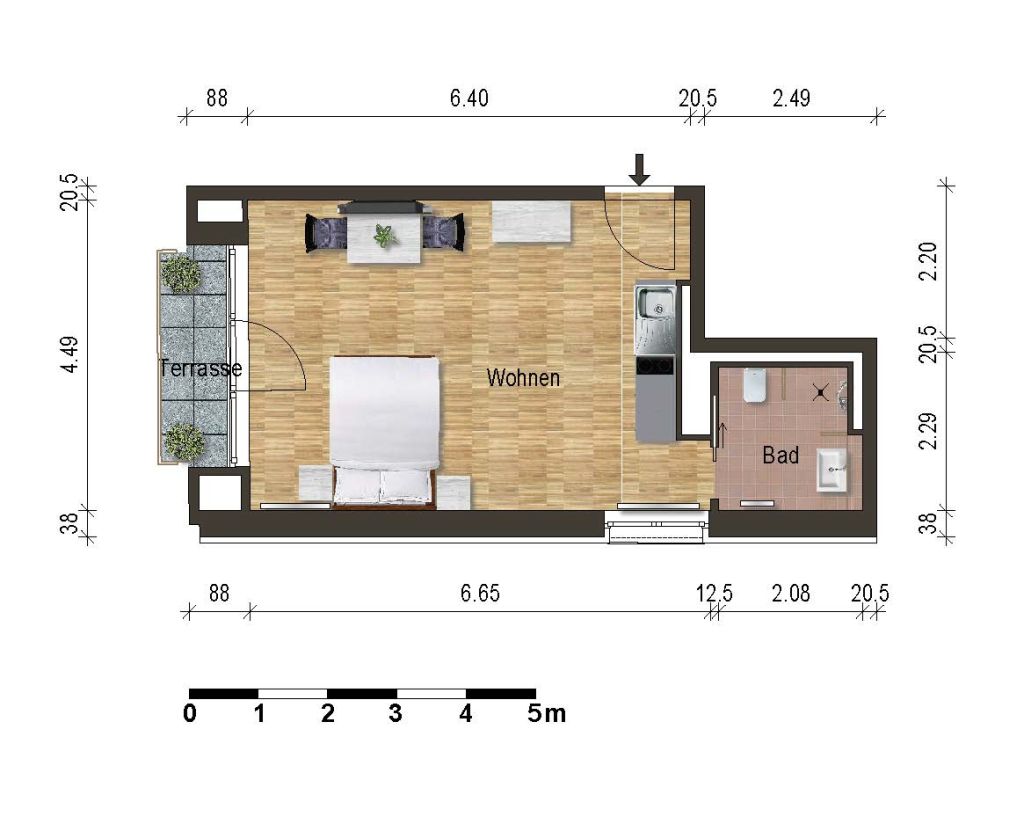 Miete 1 Zimmer Wohnung Berlin | Ganze Wohnung | Berlin | Vollmöblierte Design-Wohnung in Berlin Mitte | Hominext