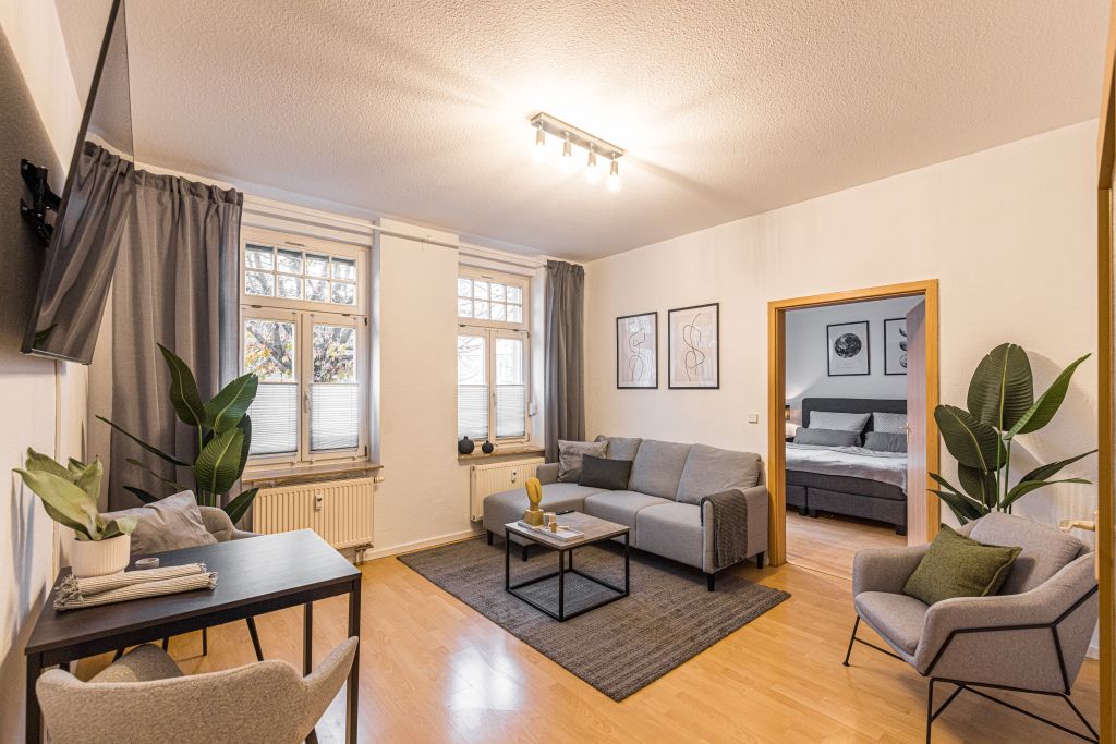 Miete 2 Zimmer Wohnung Magdeburg | Ganze Wohnung | Magdeburg | Modernes Apartment mit 2 großen Schlafzimmern und separatem Wohnzimmer | Hominext