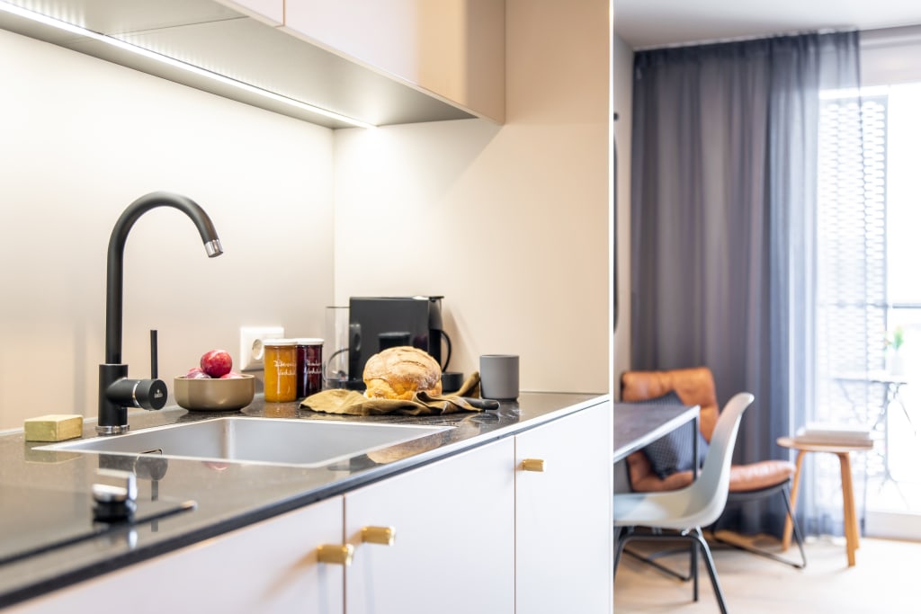 Miete 1 Zimmer Wohnung Böblingen | Ganze Wohnung | Böblingen | Modernes Studio mit Balkon, Motorworld Stuttgart | Hominext