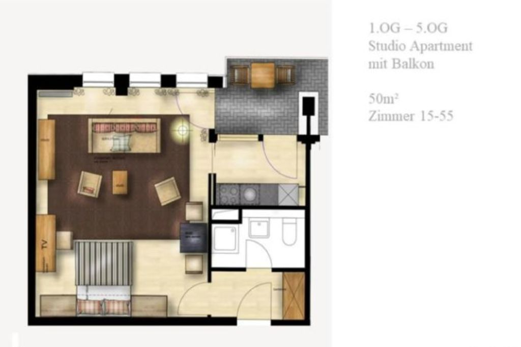 Rent 1 room apartment Frankfurt am Main | Entire place | Frankfurt am Main | Zentrales Studioapartment | Hominext