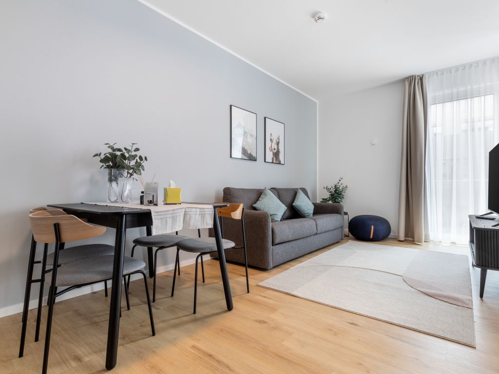 Miete 1 Zimmer Wohnung Gütersloh | Ganze Wohnung | Gütersloh | Gütersloh Eickhoffstraße - Suite L mit Schlafsofa & Balkon | Hominext