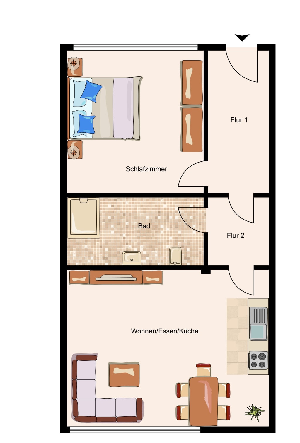 Rent 1 room apartment Kaarst | Entire place | Kaarst | Business Apartment - Feels like home, just better! | Hominext