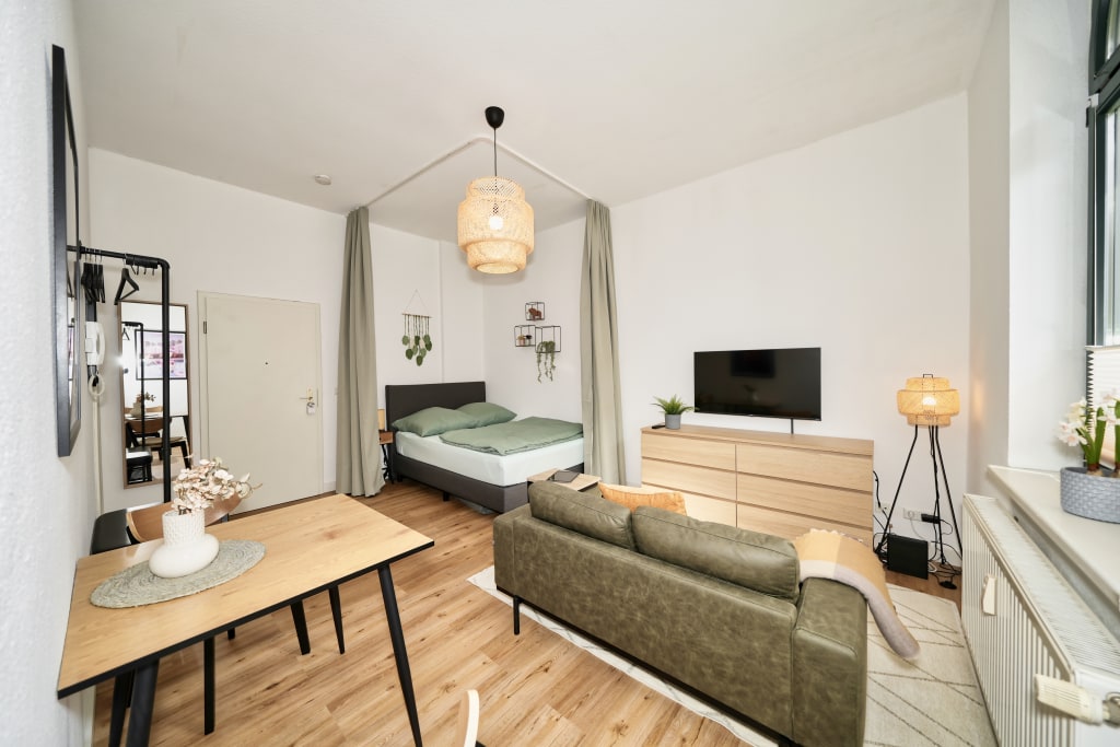 Miete 1 Zimmer Wohnung Magdeburg | Ganze Wohnung | Magdeburg | Neues Apartment mit Boxspringbett, Smart-TV inkl. Netflix | Hominext