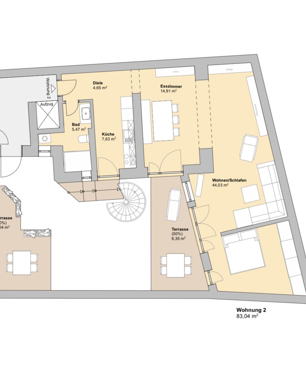 Miete 1 Zimmer Wohnung Köln | Ganze Wohnung | Köln | Großartiges Loft mit Terrasse | Hominext