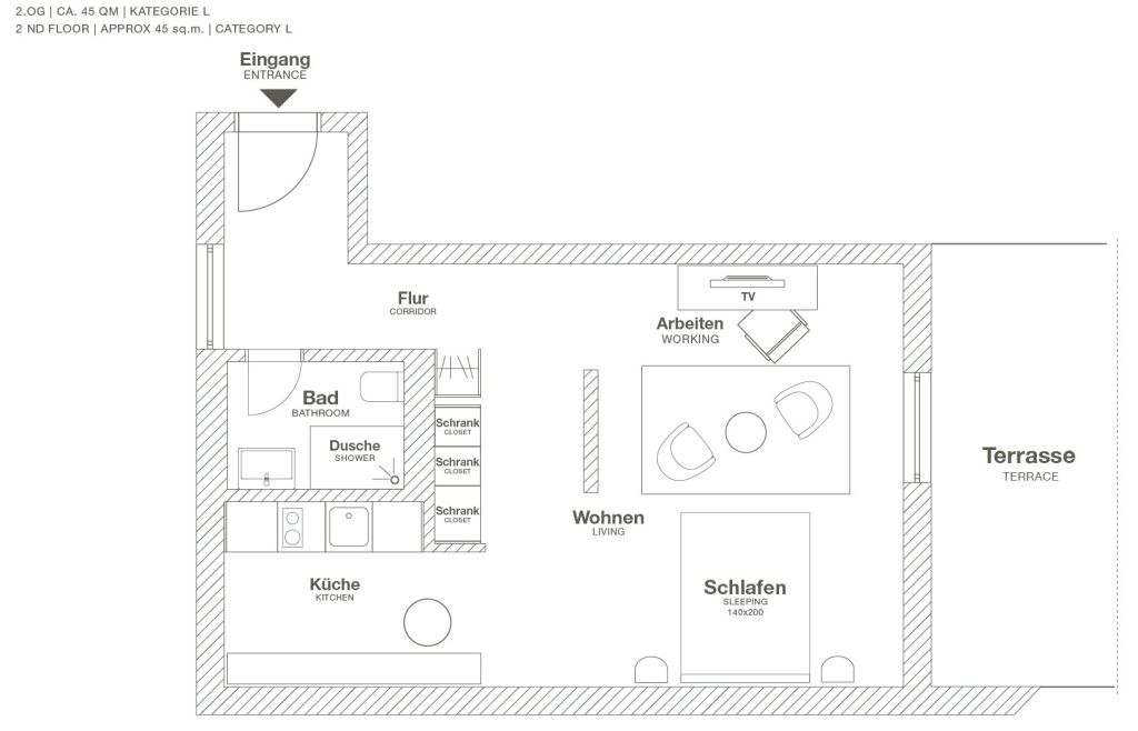 Miete 1 Zimmer Wohnung Wolfsburg | Ganze Wohnung | Wolfsburg | Serviced Apartment in Wolfsburg - VW-Werk Nähe | Hominext