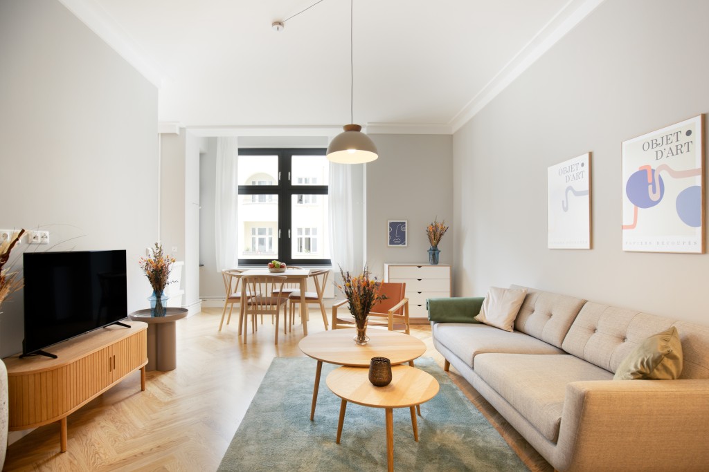 Miete 1 Zimmer Wohnung Berlin | Ganze Wohnung | Berlin | Fully furnished, stylish 2-room apartment (incl. cleaning service, internet, registration etc.) | Hominext