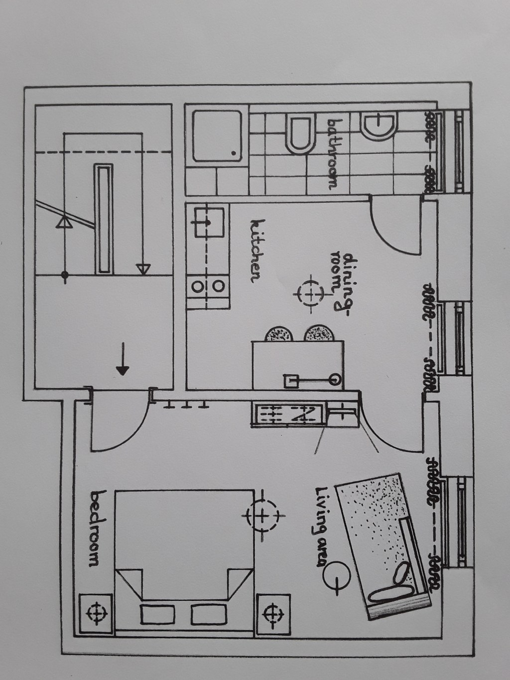 Miete 1 Zimmer Wohnung Frankfurt am Main | Ganze Wohnung | Frankfurt am Main | Ruhiges Apartment mit Blick zum Vorgarten | Hominext