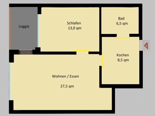 Rent 1 room apartment Frankfurt am Main | Entire place | Frankfurt am Main | 2 Zimmer Wohnung mit Balkon, sehr zentrumsnah | Hominext