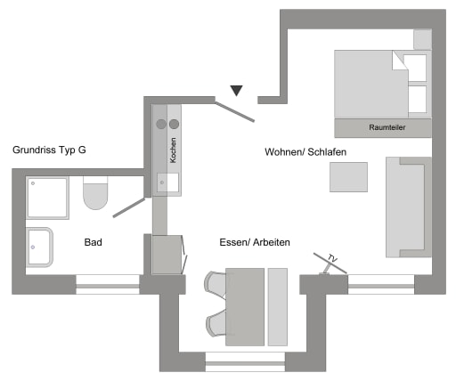 Miete 1 Zimmer Wohnung Köln | Ganze Wohnung | Köln | Elegantes Studio-Apartment im Belgischen Viertel | Hominext