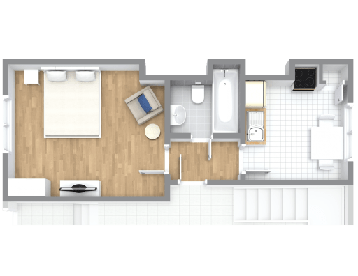 Rent 1 room apartment Köln | Entire place | Köln | Apartment mit Terrasse im Herzen von Köln-Ehrenfeld | Hominext