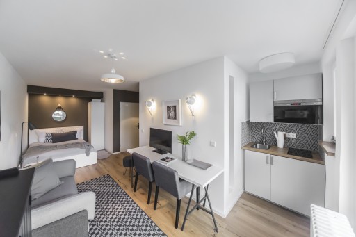 Miete 1 Zimmer Wohnung Düsseldorf | Ganze Wohnung | Düsseldorf | Super modernes Apartment direkt im Medienhafen! | Hominext