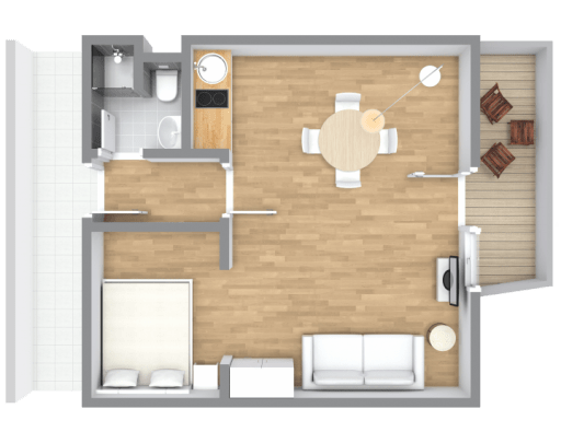 Miete 1 Zimmer Wohnung Köln | Ganze Wohnung | Köln | Schönes & helles Apartment im Herzen Kölns | Hominext