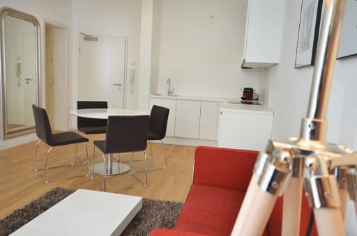 Miete 1 Zimmer Wohnung Frankfurt am Main | Ganze Wohnung | Frankfurt am Main | Exquisites, voll möbliertes Designer-Apartment mit 1 Schlafzimmer für Ihren vorübergehenden Aufenthalt im Frankfurter Grüngürtel | Hominext