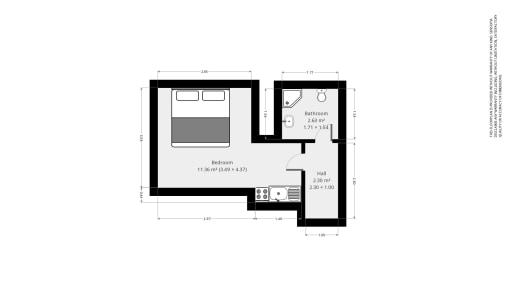 Miete 1 Zimmer Wohnung Berlin | Ganze Wohnung | Berlin | Comfort Apartment mit separater Küche | Hominext
