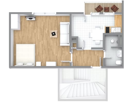 Miete 1 Zimmer Wohnung Köln | Ganze Wohnung | Köln | Hübsches Apartment mit Balkon am Rathenauplatz | Hominext