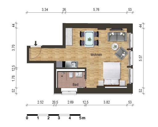 Rent 1 room apartment Berlin | Entire place | Berlin | Helles, möbliertes Apartment in Berlin Mitte | Hominext