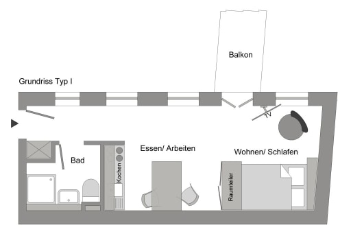 Rent 1 room apartment Köln | Entire place | Köln | City-Apartment in Domnähe | Hominext