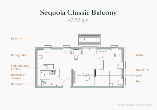 Rent 1 room apartment Berlin | Entire place | Berlin | Serviced Apartments - Sequoia Classic Balcony Apartment | Hominext