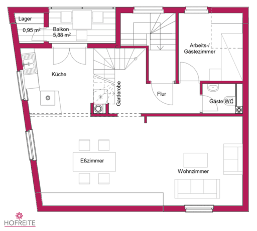 Miete 1 Zimmer Wohnung Heppenheim (Bergstraße) | Ganze Wohnung | Heppenheim (Bergstraße) | 72m² Traum mit eigener Loggia | Hominext