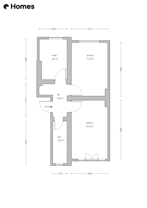 Miete 1 Zimmer Wohnung Berlin | Ganze Wohnung | Berlin | Gemütliches Apartment mit Balkon in Neukölln | Hominext