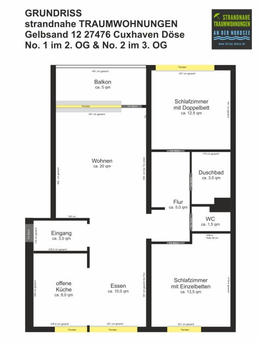 Miete 2 Zimmer Wohnung Cuxhaven | Ganze Wohnung | Cuxhaven | Strandnahe Traumwohnung - modern und voll ausgestattet für max. 4 Personen 2012 komplett saniert | Hominext