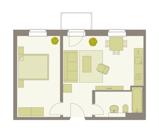 Miete 1 Zimmer Wohnung Dresden | Ganze Wohnung | Dresden | Suite Apartment am Zwinger | Hominext