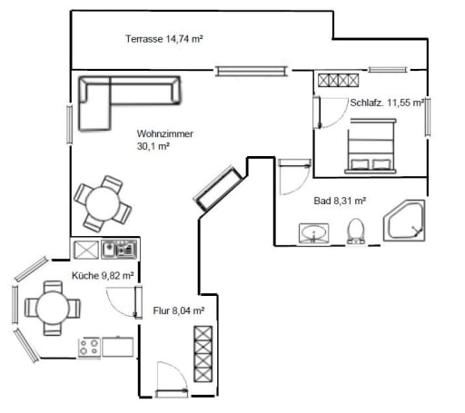 Rent 1 room apartment Erlangen | Entire place | Erlangen | Gemütliches 2-Zimmer-Apartment | Hominext