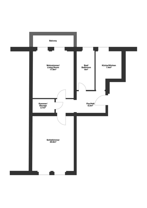 Rent 1 room apartment Berlin | Entire place | Berlin | Schöne Wohnung mit Balkon im Zentrum Berlins | Hominext