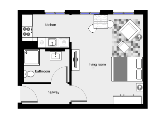 Rent 1 room apartment Berlin | Entire place | Berlin | Best location - Design Studio an der Spree | Hominext