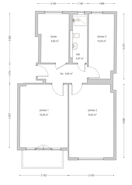 Miete 2 Zimmer Wohnung Berlin | Ganze Wohnung | Berlin | Renovierte Premium-Wohnung mit Terrasse in Neukölln | Hominext