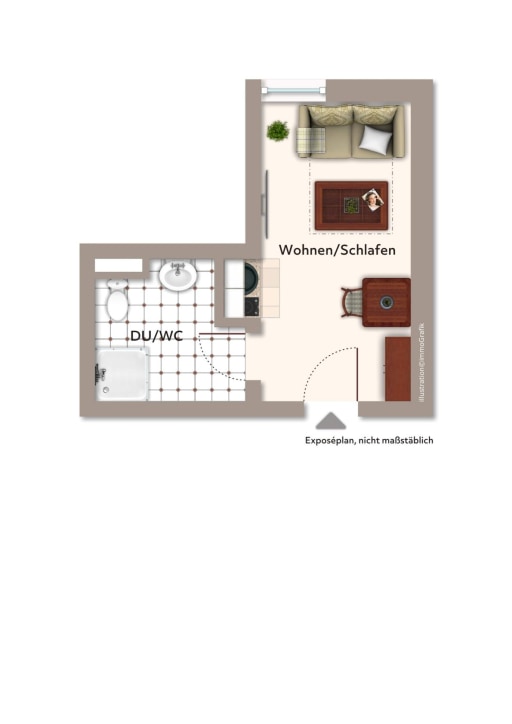 Miete 1 Zimmer Wohnung Erlangen | Ganze Wohnung | Erlangen | Gemütliche Wohnung in ruhiger, zentraler Lage | Hominext