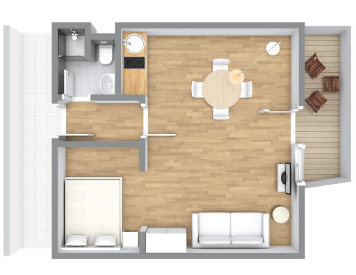 Miete 1 Zimmer Wohnung Köln | Ganze Wohnung | Köln | Schönes & helles Apartment im Herzen Kölns | Hominext