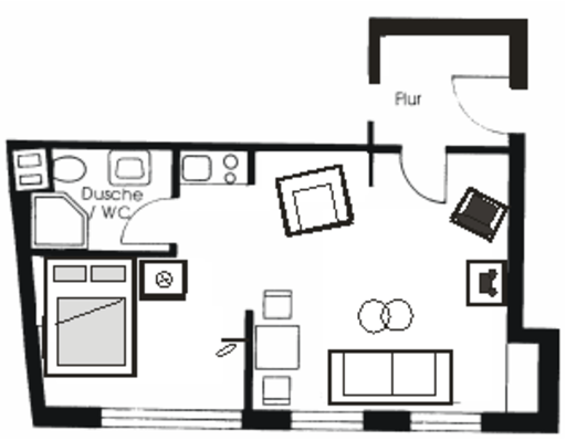 Miete 1 Zimmer Wohnung Berlin | Ganze Wohnung | Berlin | Zentral gelegenes Apartment | Hominext