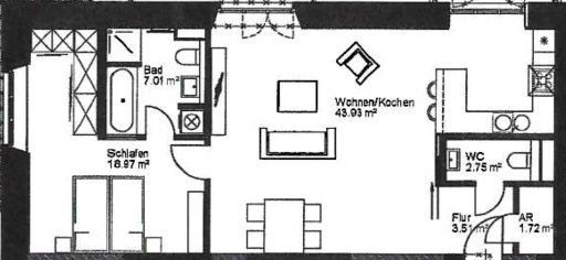 Miete 1 Zimmer Wohnung Haar | Ganze Wohnung | Haar | Exklusive, voll möblierte 2-Zimmer-Wohnung mit Balkon und Tiefgarage in attraktiver Randlage von München | Hominext