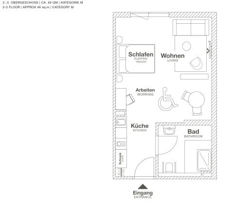 Rent 1 room apartment Frankfurt am Main | Entire place | Frankfurt am Main | Design Serviced Apartment in Frankfurt Airport | Hominext