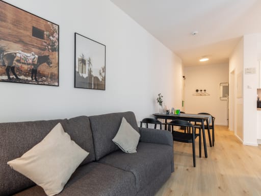 Miete 1 Zimmer Wohnung Gütersloh | Ganze Wohnung | Gütersloh | Gütersloh Eickhoffstraße - Suite L mit Schlafsofa & Balkon | Hominext