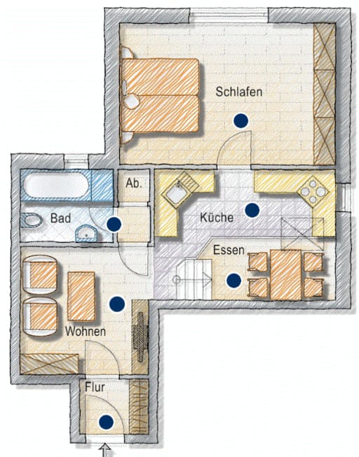 Miete 1 Zimmer Wohnung Bielefeld | Ganze Wohnung | Bielefeld | 2-Zimmer-Wohnung in Stadtvilla BI Zentrum | Hominext