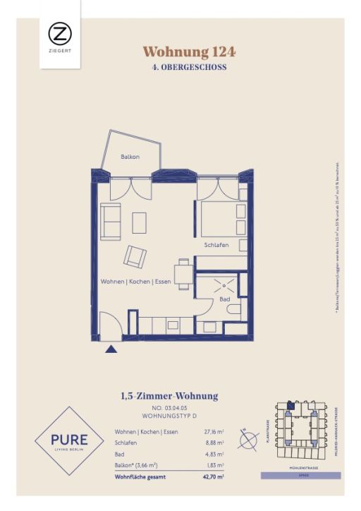 Miete 1 Zimmer Wohnung Berlin | Ganze Wohnung | Berlin | Design Apt. mit Concierge an der East Side Gallery | Hominext