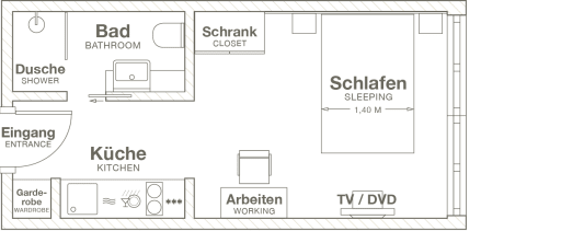 Rent 1 room apartment Frankfurt am Main | Entire place | Frankfurt am Main | Design Apartment mitten in Frankfurt Europaviertel | Hominext