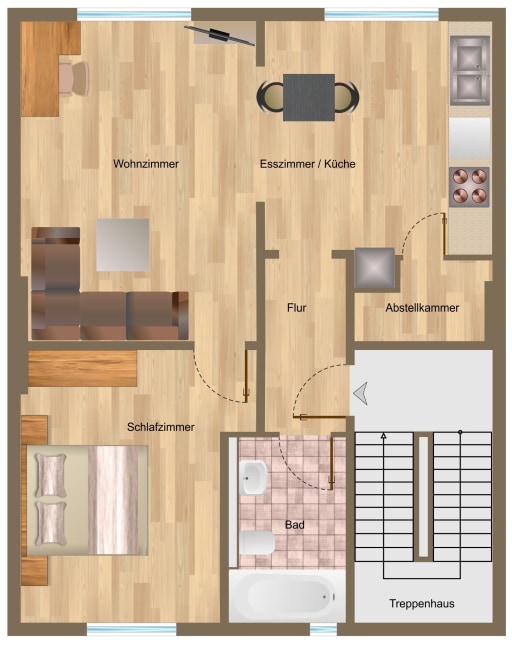 Rent 1 room apartment Frechen | Entire place | Frechen | All-In! Schöne, gemütliche & möblierte 2 Zi Wohnung (Löffelfertig) in zentraler Lage von Frechen (20 Min. von Köln) | Hominext