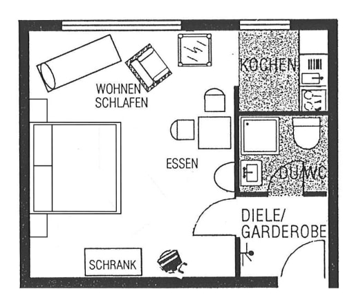 Miete 1 Zimmer Wohnung Leinfelden-Echterdingen | Ganze Wohnung | Leinfelden-Echterdingen | Tolles Studio-Apartment in Leinfelden | Hominext