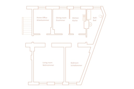 Rent 2 rooms apartment Berlin | Entire place | Berlin | Moderne, sanierte Altbauwohnung im Kaskelkiez nahe Ostkreuz & Friedrichshain | Hominext