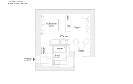 Rent 1 room apartment Berlin | Entire place | Berlin | Serviced Apartment in Berlin Mitte, Wedding | Hominext