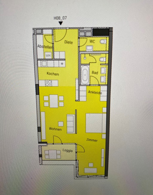 Miete 1 Zimmer Wohnung Frankfurt am Main | Ganze Wohnung | Frankfurt am Main | Attraktive Wohnung mit Loft-Charakter neben Europagarten | Hominext