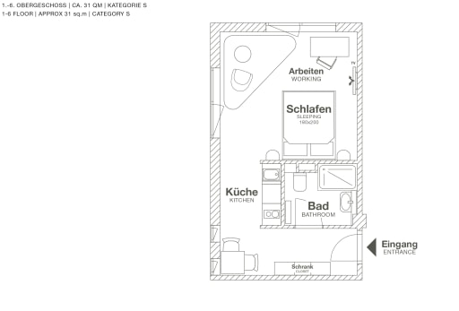 Rent 1 room apartment Frankfurt am Main | Entire place | Frankfurt am Main | Design Serviced Apartment in Frankfurt Airport | Hominext