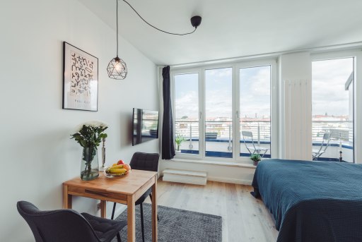 Miete 1 Zimmer Wohnung Berlin | Ganze Wohnung | Berlin | Modernes Studio mit Dachterrasse im Prenzlauer Berg | Hominext