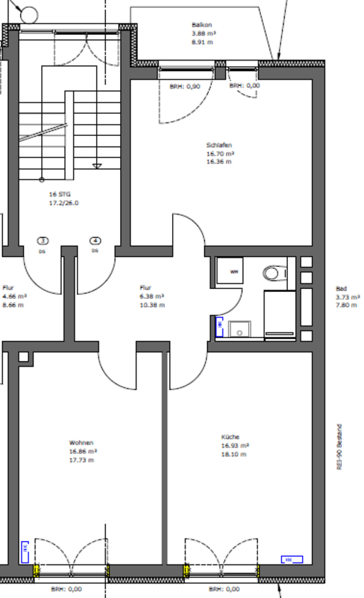 Miete 1 Zimmer Wohnung Mannheim | Ganze Wohnung | Mannheim | Neu renovierte Wohnung mit Balkon | Hominext