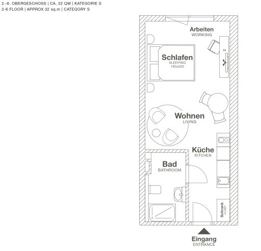 Miete 1 Zimmer Wohnung Frankfurt am Main | Ganze Wohnung | Frankfurt am Main | Design Serviced Apartment direkt am Flughafen | Hominext