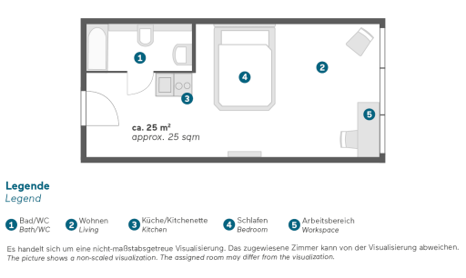 Rent 1 room apartment Düsseldorf | Entire place | Düsseldorf | City Apartment  mit Kitchenette in Bestlage | Hominext