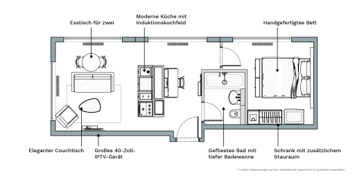 Miete 1 Zimmer Wohnung Berlin | Ganze Wohnung | Berlin | Voll ausgestattete 39m² | Hominext